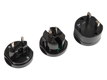 АДАПТЕР ДЛЯ ПУТЕШЕСТВИЯ УНИВЕРСАЛЬНЫЙ НАБОР ИЗ 3 НАКОНЕЧНИКОВ WORLD UK EU USA