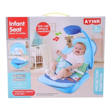 Качалка/шезлонг для ребенка - синий