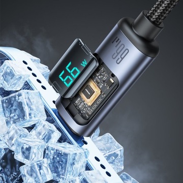 КАБЕЛЬ USB C – USB A 66 Вт СО СВЕТОДИОДНЫМ ДИСПЛЕЕМ JOYROOM, 480 Мбит/с, КАБЕЛЬ 1,2 М