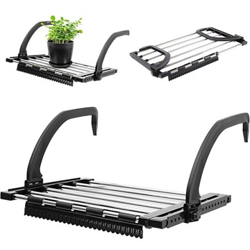 SUSZARKA NA PRANIE BUTY WIESZAK GRZEJNIK KALORYFER BALKON OGRÓD 64-110CM