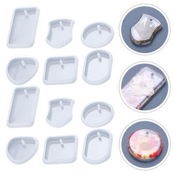 Silicone Mold Keychain Resin Letter Molds 12 Pcs