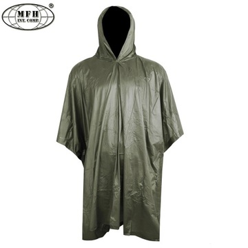 Плащ-пончо с капюшоном MFH Poncho Vinyl GREEN OLIVE