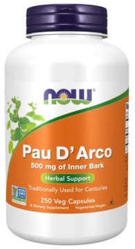 Pau DArco 500mg 250kaps Now