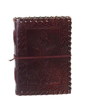 ROOGU Pamiętnik Notatnik Szkicownik Skóra Krzyż Biblia Vintage Retro Indie