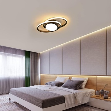 LAMPA WISZACA CZARNA LAMPA SUFITOWA LED PLAFON 3000K NOWOCZESNA DO SALONU