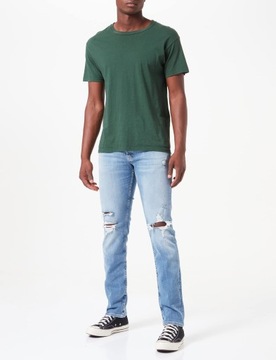 JACK&JONES NIEBIESKIE JEANSY DZIURY (32/32)