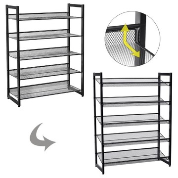 МЕТАЛЛИЧЕСКАЯ ПОДСТАВКА ДЛЯ ОБУВИ LOFT, 5 ПОЛОК