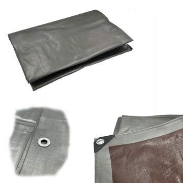 Plandeka 3x6 Gruba Wzmacniana Wodoodporna Mrozoodporna 210g/m2