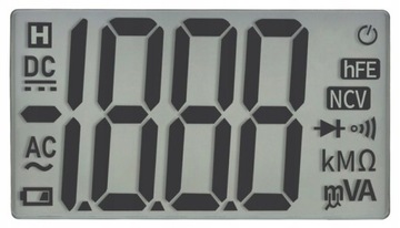 Multimetr cyfrowy elektryczny LCD latarka LED miernik prądu 600V buzzer
