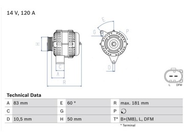 ALTERNÁTOR BOSCH 0 986 047 540