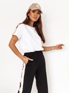 СПОРТИВНЫЙ КОМПЛЕКТ ПРЕМИУМ ХЛОПКОВЫЙ С КОРОТКИМИ РУКАВАМИ И ШИРОКИМИ НОГИМИ