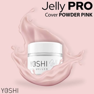 Gel Jelly Pro 50мл YOSHI 008 Покрывающая пудра Розовый УФ