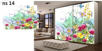 Дверная наклейка гардеробной мебель шпон до размера