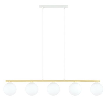 LAMPA WISZĄCA SUFITOWA ŻYRANDOL ZŁOTA KULE LED