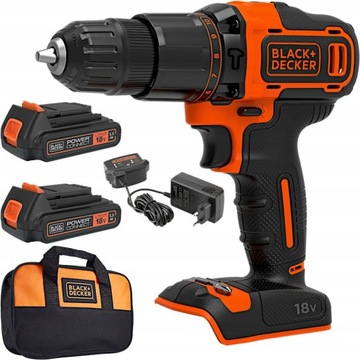Wkrętarka udarowa BLACK DECKER BCD700S2S | 18 V | 2 x 1,5 Ah + TORBA