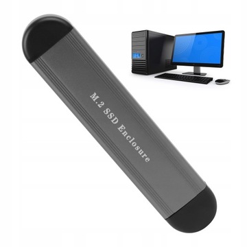 КОРПУС SSD M.2 NVME SATA USB-C СЕРЫЙ