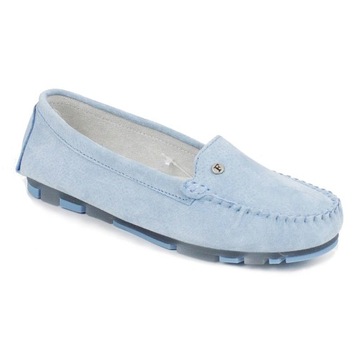 FILIPPO DP2037 NIEBIESKIE MOKASYNY SKÓRA r. 39