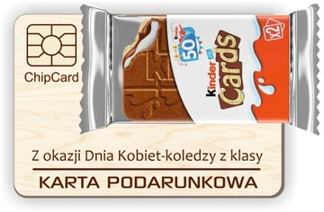 Karta Podarunkowa prezent DZIEŃ KOBIET upominek Kinder Cards