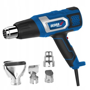 ТЕПЛОВАЯ ПИСТОЛЕТА 2000ВТ DEDRA DED7977 НЕПРЕРЫВНАЯ РЕГУЛИРОВКА СОПЛОКА