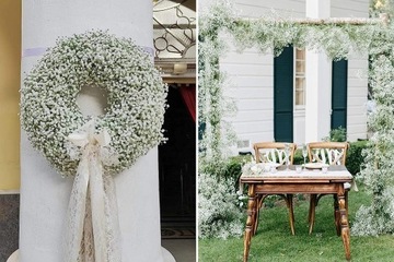 Искусственные цветы гипсофилы, декоративные ветки гипсовых деревьев