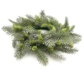 WIENIEC ŚWIĄTECZNY OŚNIEŻONY STROIK 35 cm GIRLANDA