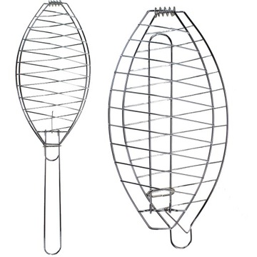 РЕШЕТКА ДЛЯ ГРИЛЯ РЫБЫ, НЕРЖАВЕЮЩАЯ СТАЛЬ, МЯСО СЛОЖЕННОЕ ДЛЯ ГРИЛЯ