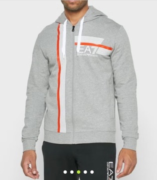Фирменный мужской спортивный костюм EMPORIO ARMANI EA7, стильный комплект, размер серый/черный. л