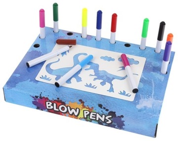 Набор для творчества, надувные маркеры, шаблоны динозавров