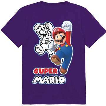 НАБОР 3В1 ДЕТСКАЯ ФУТБОЛКА ТАТУ НАКЛЕЙКИ SUPER MARIO BROS 164 КАЧЕСТВО