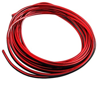 LISTWA TAŚMA OZDOBNA DO WNĘTRZA CZERWONA TUNING 5M