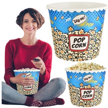 KUBEŁEK POJEMNIK WIADERKO BOX NA POPCORN KUKURYDZĘ