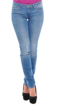 WRANGLER spodnie SLIM low BLUE jeans MOLLY W30 L34