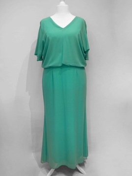 Infinity długa zielona prosta sukienka maxi 50