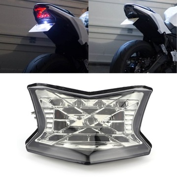 Мотоциклетные светодиодные задние фонари с прозрачными линзами подходят для Kawasaki