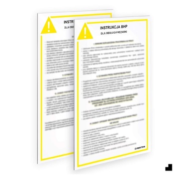 TABLICZKA INSTRUKCJA BHP OBSŁUGA FREZARKI 21x32 CM