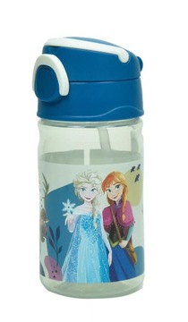 Bidon Butelka ze słomką Frozen Kraina Lodu Elza Anna 350ml 0,35l uchwyt