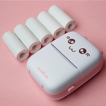 МИНИ ТЕРМОПРИНТЕР DRUKUŚ CAT ДЛЯ ФОТО НАКЛЕЙКОВ, ПОРТАТИВНЫЙ + РОЛИКИ