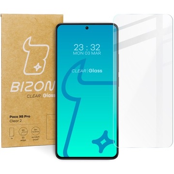 Hartowane szkło ochronne na ekran Bizon do Xiaomi Poco X6 Pro, szybka