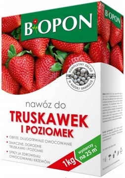 NAWÓZ DO TRUSKAWEK I POZIOMEK WIELOSKŁADNIKOWY BIOPON 1kg