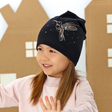 ВЕСЕННЯЯ ШАПКА для девочки, размеры 52-54, 6-12 лет.