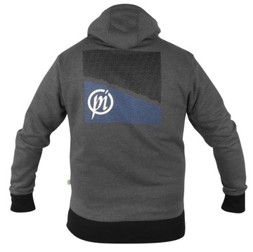 PRESTON Bluza z kapturem GREY ZIP HOODIE r. XL