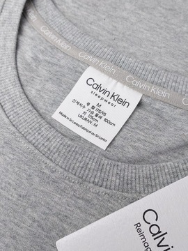 Bluza męska Calvin Klein Oversize Bluza Sportowa Szara Bawełniana r. M + Na