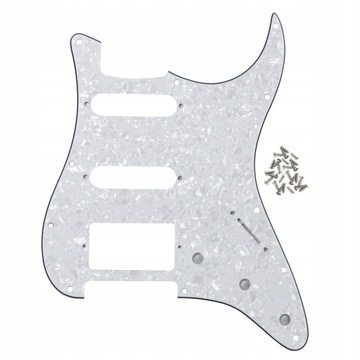 Maskownica z białej perły 4Ply Strat gitara Hkguar