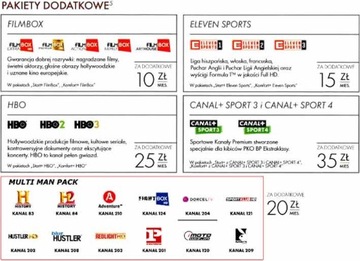 DOŁADOWANIE KART START+ Z KOMFORT+ HBO FILMBOX NA 1 MIESIĄC