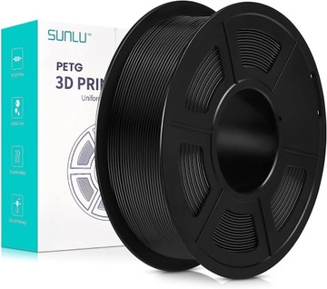 SUNLU FILAMENT 1.75 CZARNY BLACK PETG 1KG