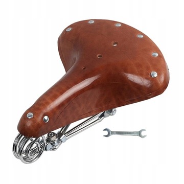 Retro rower rowerowy cykl PU skóra ciemnobrązowy