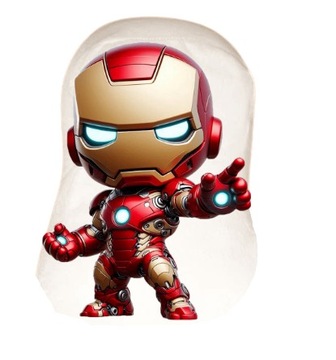 IRONMAN SUPER BOHATER PODUSZKA PRZYTULANKA tył plusz minky
