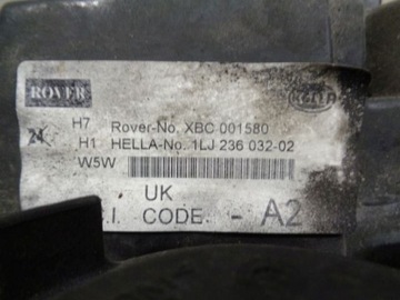 ROVER 75 01 SVĚTLO SVĚTLOMET PRAVÝ PŘEDNÍ