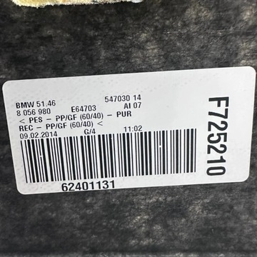 BMW 4 F32 POLIČKA ZADNÍ KUFRU OE: 8056980