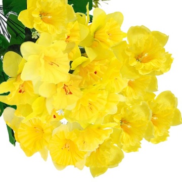 БУКЕТ ЦВЕТОВ Нарциссы ЦВЕТЫ НАРЦИСТОВ 16 ПЕРЕНОСОВ ИСКУССТВЕННЫЕ ЦВЕТЫ ПЛАТЬЕ